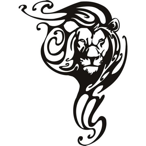 Tribal Lions Head Wall Sticker Animals Wall Art