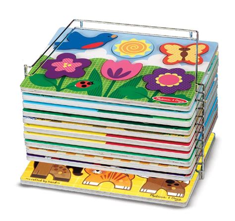 Melissa And Doug Puzzle Storage Rack Wire Rack Holds 12 Puzzles
