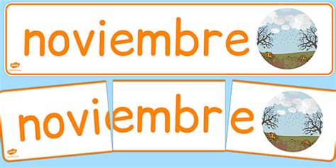 Noviembre Display Banner Spanish Teacher Made Twinkl