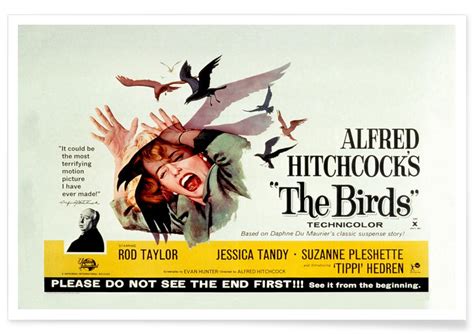 alfred hitchcock ‘the birds retro movie poster poster juniqe