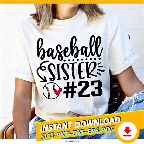 Baseball Sister Svg Png Sister Baseball Shirt Svg Cricut