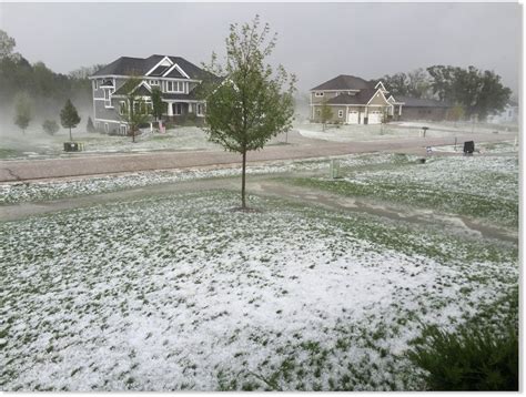Hailstorm Downs Trees Power Lines Causes Flooding Around Madison