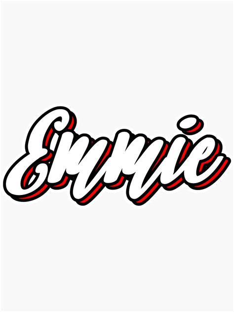 Emmie First Name Hand Lettering Design Sticker For Sale By Sulies