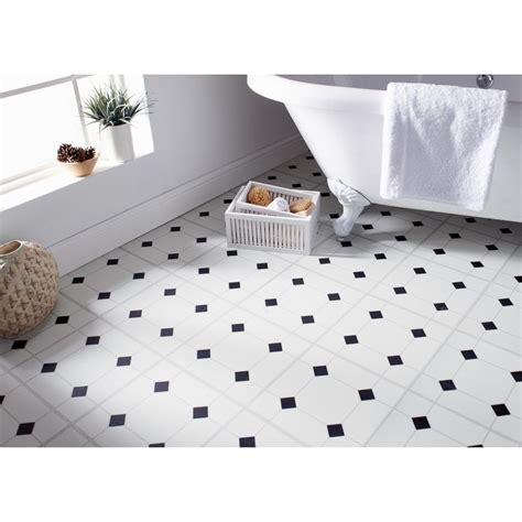 Black, white and gray materials: Self Adhesive Floor Tiles - Black & White Diamond Effect ...