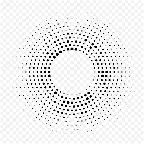 Circle Halftone Geometric Dotted Gradient Pattern Vector Abstract White