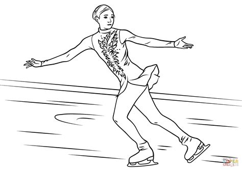 Ice Skater Coloring Page Free Printable Coloring Page Coloring Home