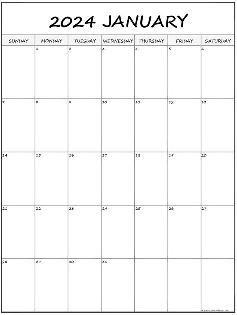 Vertical January 2024 Calendar Tess Abigail