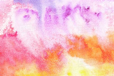 Abstract Painting With Colorful Watercolor Background Stock Photo