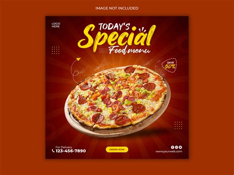 Delicious Pizza Social Media Post Template By Abdul Studio On Dribbble