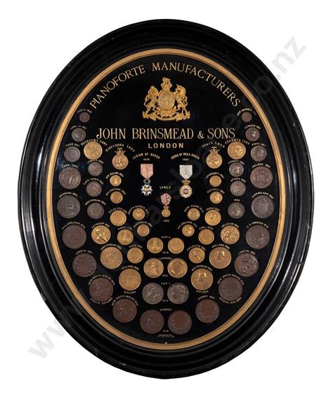 Victorian Medallion Display For John Brinsmead And Sons Medals