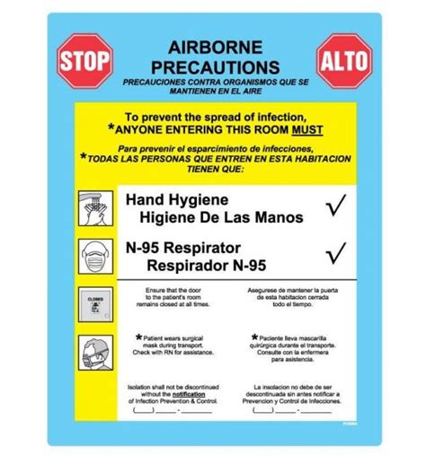 Airborne Precautions Ppe Stickers Ppe Safety Labels