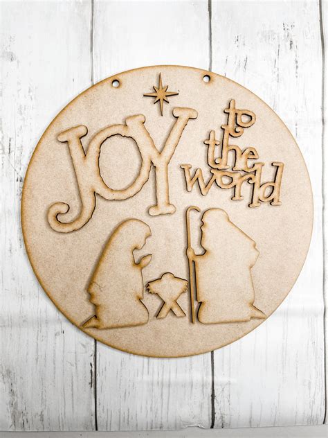 9 In Round Joy To The World Sign Diy Kit Diy With Amber