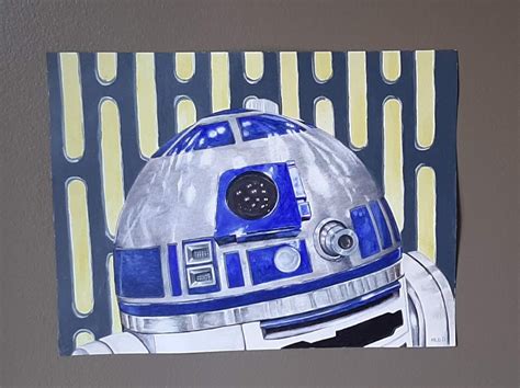 R2 D2 Star Wars Droid Original Painting Etsy