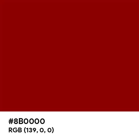 Dark Red Color Hex Code Is 8b0000