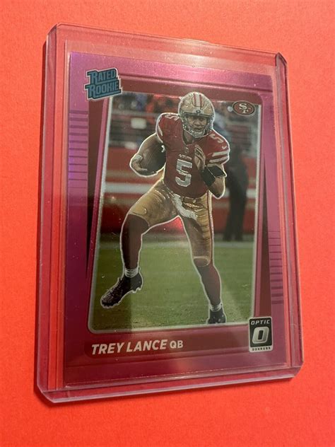 2021 Donruss Trey Lance Pink Prizm Optic Preview Rated Rookie Rc P 254 49ers Ebay
