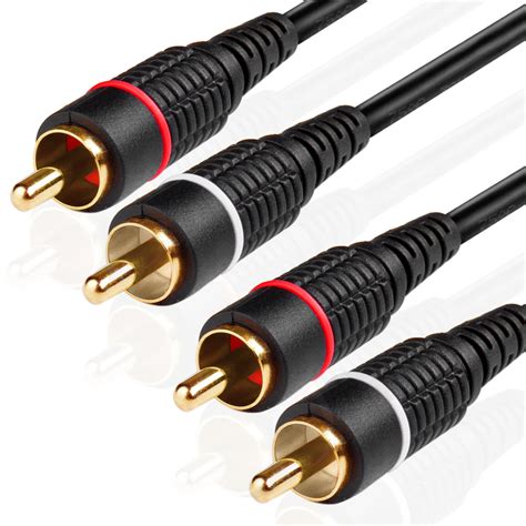 Rca Stereo Audio Cable 2rca Male Connectors Composite Video Cord