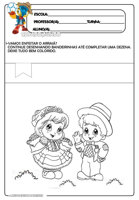 Atividade De Arte Festa Junina