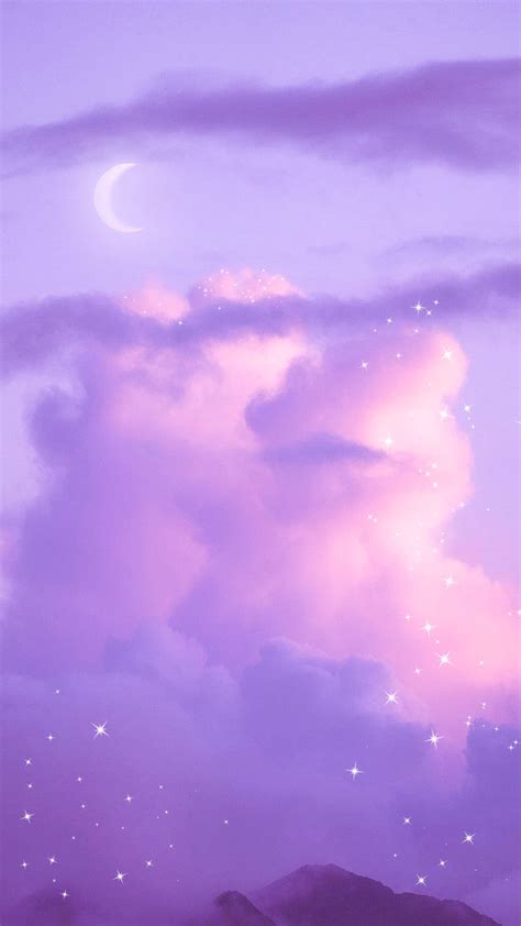 Download Pastel Skies Purple Iphone Wallpaper