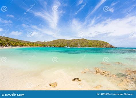 Idyllic Beach At Caribbean Stock Photo Image Of Scenery 149398506