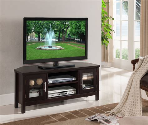 Elaina 47 Espresso Wood Contemporary Entertainment Center Media