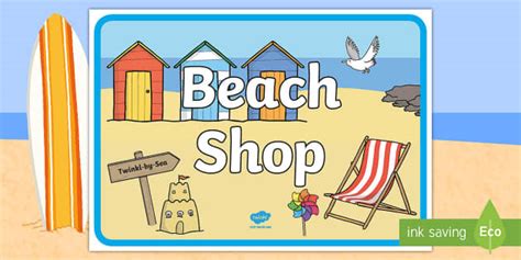 Beach Shop A4 Display Poster Teacher Made Twinkl
