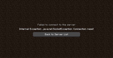 Java Net SocketException Connection Reset Server Aternos Community