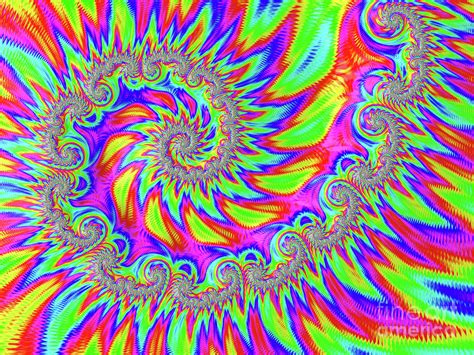 Fascinating Rainbow Spiral Digital Art By Elisabeth Lucas