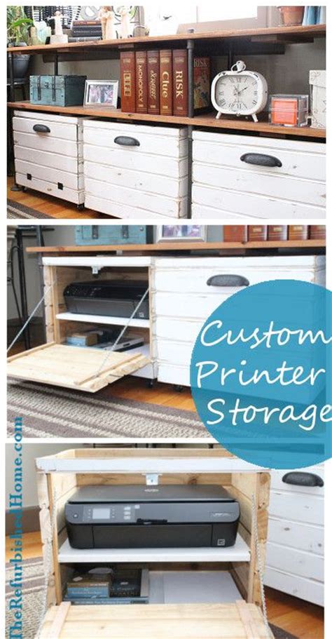 21 Printer Storage Ideas Printer Storage Craft Room Office Home Diy