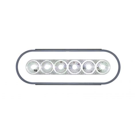 6 Oval Back Up Glo Light With 22 Super White Leds Pirate Mfg