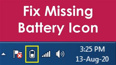 How To Fix Hidden Battery Icon From Taskbar Battery Icon Not Showing