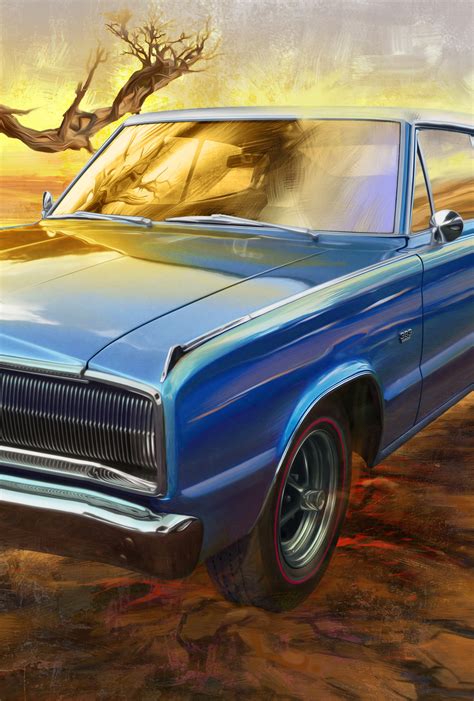 American Muscle Car Paintings On Behance