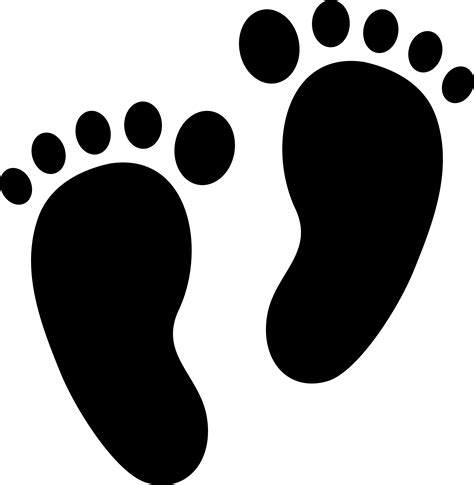 Baby Footprints In Heart Clip Art Library