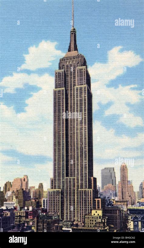 Empire State Building New York City New York Usa 1951 Stock Photo
