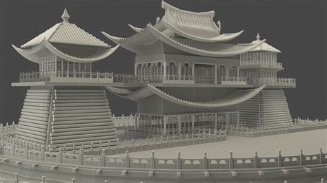 3d Chinese Palace House Model Turbosquid 1701844