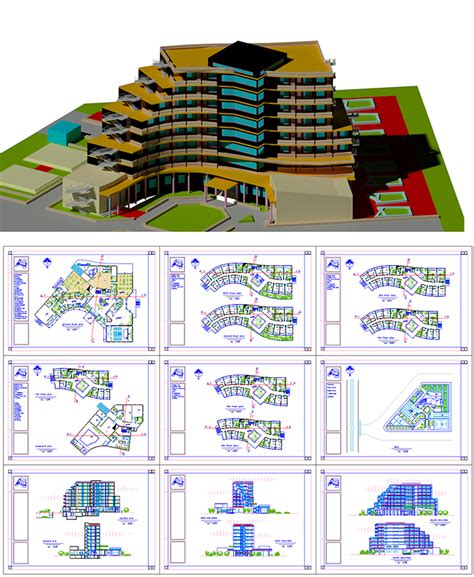 Five Star Hotel Architecture Layout Plan Details Dwg File Cadbull