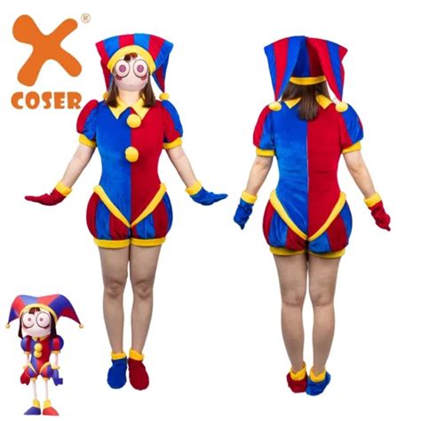 Costume Cosplay Xcoser The Amazing Digital Circus Pomni Bodys Adulti