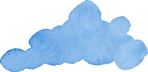 8 Blue Watercolor Cloud Png Transparent