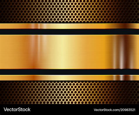 Gold Metal Texture Background With Light Effect Vector Image
