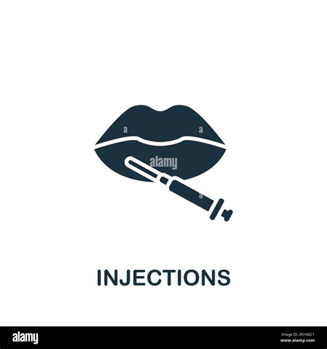 Icône Injections Signe Simple Monochrome De La Collection De