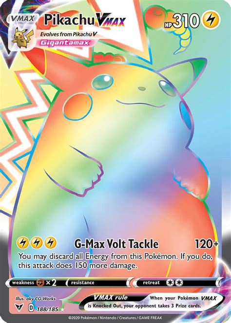 Pikachu VMAX 188/203 Vivid Voltage Full Art Hyper Rainbow Rare Pokemon