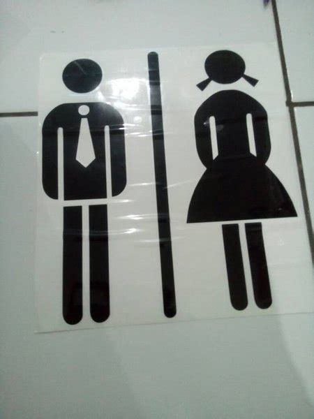 Jual Tanda Stiker Kamar Mandi Toilet Transparan Besar Unik Lucu Man Woman Di Lapak Attar C