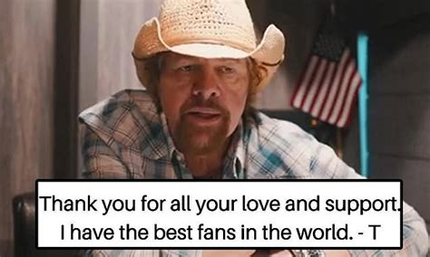 Toby Keith Thanks Fans For Their Love And Support Two Days After
