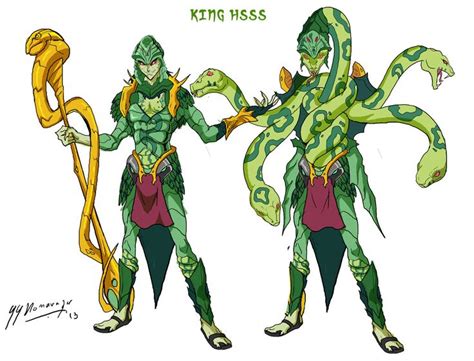 King Hiss Anime Style Masters Of The Universe Fantasy Character Design