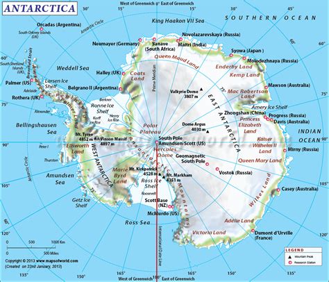 Physical Map Of Antarctica World Map With Countries