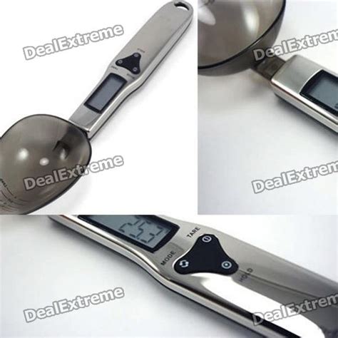 01 500g Digital Balance Food Flour Weight Scale Spoon Black Silver