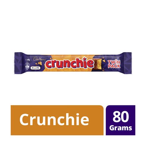 buy cadbury crunchie chocolate bars twin pack 80g coles