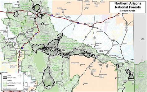 Closure Areas For The Tonto Kaibab Coconino And Apache Sitgreaves