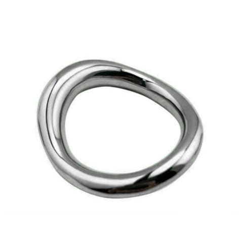 Thick Curved Stainless Steel Cock Ring Penis Enlarger Erection Stay