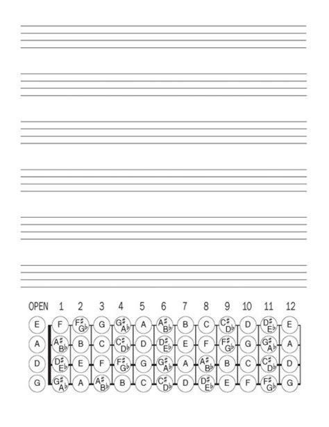Mandolin Blank Tablature Workbook And Reference Kalymi Music