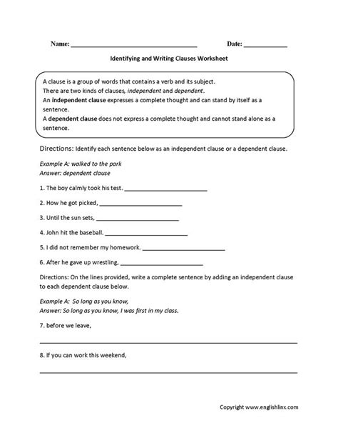 Writing Worksheets For 8th Grade Grammar